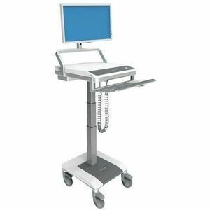 Capsa Healthcare - T7 Non-Powered Cart (T75-N-2P00020) - Non-Powered Mobile Computing Cart - No Power System - Manual Lift - No Battery