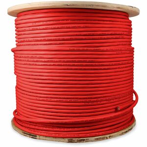 AddOn 1000ft Non-Terminated Red CAT6A PVC Solid Bulk Cable CAT 6A