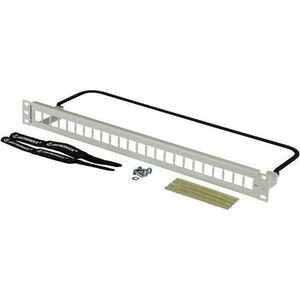 Ortronics High Density HDJ 24 Port Unloaded Flat Patch Panel 1RU White