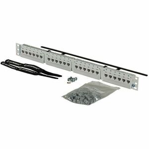 Ortronics Clarity Cat6A 24 Port Flat Panel, 110/6Port, T568A/B, 1RU, White