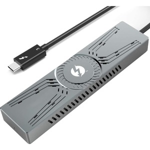 4XEM Drive Enclosure PCI Express NVMe 3.0 x4, M.2 - Thunderbolt 3 Host Interface Portable - Gray, Silver