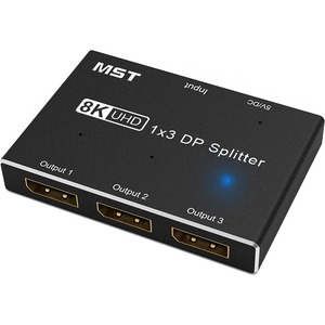 4XEM 1x3 3-Port 8K/4K DisplayPort Splitter Hub