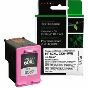 Clover Technologies Remanufactured High Yield Inkjet Ink Cartridge - Alternative for HP 60XL (CC644WN) - Tri-color - 1 Each