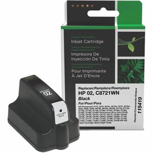 Clover Imaging Remanufactured High Yield Black Ink Cartridge for HP 02 (C8721WN)