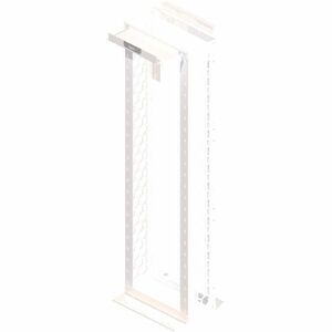 Ortronics MM20 Channel Rack, 10.5" deep, 7 ft, 45 RU, Tapped, White