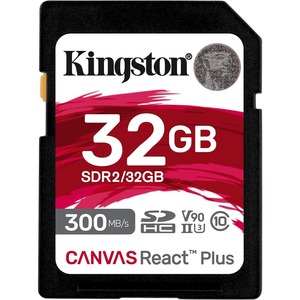 Kingston Canvas React Plus 32 GB Class 10/UHS-II (U3) V90 SDHC