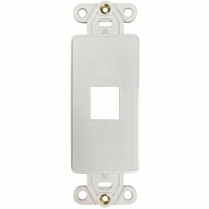 Tripp Lite Safe-IT 1-Port Antibacterial Wall-Mount Insert, Decora Style, Vertical, Ivory, TAA