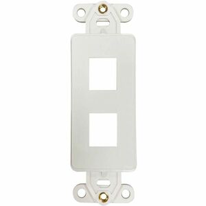 Tripp Lite Safe-IT 2-Port Antibacterial Wall-Mount Insert, Decora Style, Vertical, Ivory, TAA