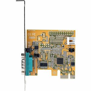 StarTech.com 1-Port PCI Express Serial Card, PCIe to RS232 (DB9) Serial Interface Card, 16C1050 UART, COM Retention, Low Profile, Win & Linux