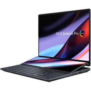 Asus Zenbook Pro 14 Duo OLED UX8402 UX8402ZE-DB74T 14.5" Touchscreen Notebook - 2.8K - 2880 x 1800 - Intel Core i7 12th Gen i7-12700H Tetradeca-core (14 Core) 2.30 GHz - 16 GB Total RAM - 16 GB On-board Memory - 1 TB SSD - Tech Black