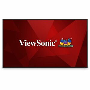 ViewSonic CDE7512 75" 4K UHD Commercial Display with VESP, Wireless Screen Sharing, USB Wi-Fi Capabilities, RJ45, HDMI, USB C