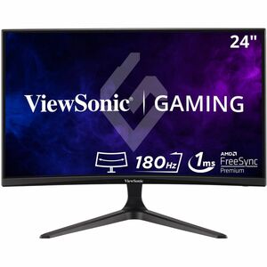 ViewSonic OMNI VX2418C 24 Inch 1080p 1ms 165Hz Curved Gaming Monitor with AMD FreeSync Premium, Eye Care, HDMI and DisplayPort