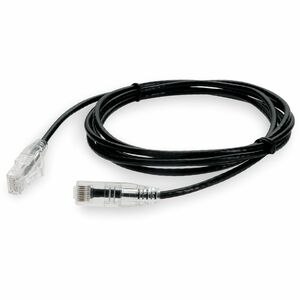 AddOn 10ft Black CAT6 Slim PVC Ethernet Cable Non-Booted RJ-45 M/M CAT 6