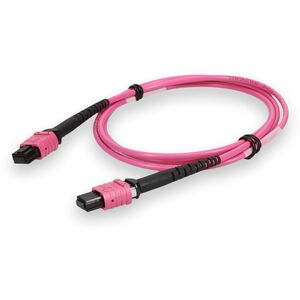 AddOn 1m MPO/UPC to MPO/UPC Magenta (Erika Violet) OM4 OFNP (Plenum-Rated) 12-Strand MMF (Multi Mode) Fiber Patch Cable, 50/125