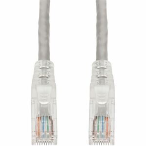AddOn 15ft Gray CAT6A PVC Ethernet Cable Snagless Easy Clear Boot TAA RJ-45 M/M CAT 6A