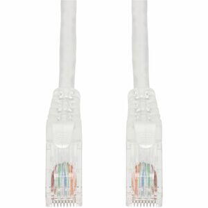 AddOn 15ft White CAT6A PVC Ethernet Cable Snagless Easy Clear Boot TAA RJ-45 M/M CAT 6A