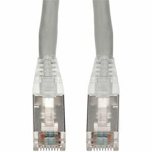 AddOn 2ft Gray CAT6A Shielded PVC Ethernet Cable Snagless Easy Clear Boot TAA RJ-45 M/M CAT 6A