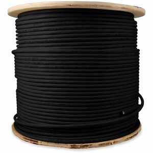 AddOn 500ft Non-Terminated Black CAT6A PVC Solid Bulk Cable CAT 6A