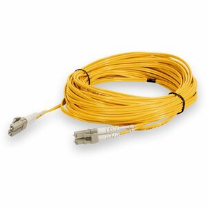 AddOn 20m LC to LC Yellow OM4 Duplex OFNR (Riser-Rated) TAA MMF (Multi Mode) Fiber Patch Cable, 50/125