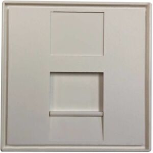 Tripp Lite 1-Port European-Style Insert, Unloaded Shuttered Module, 45 x 45 mm, White