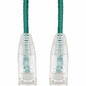 AddOn 14ft Green CAT 6A Slim PVC Ethernet Cable Snagless Clear-Claw RJ-45 M/M