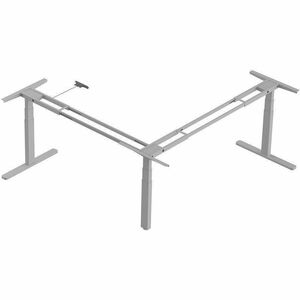 Workstream Triple-Motor Height-Adjustable Sit-Stand L-Shaped Corner Desk Frame, Gray