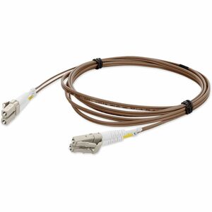 AddOn 3m LC to LC Brown OM1 Duplex OFNR (Riser-Rated) MMF (Multi Mode) Fiber Patch Cable, 62.5/125