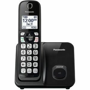 Panasonic 1.90 GHz Cordless Phone - Desktop - Black