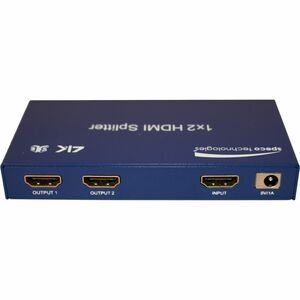 Speco HD2SPL2 1 x 2 HDMI Splitter, 4K 3D, Blue