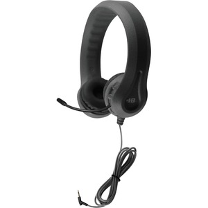 Hamilton Buhl Kid's Flex-Phones 3.5mm TRRS Headset with Gooseneck Microphone, BLACK - 42 Pack