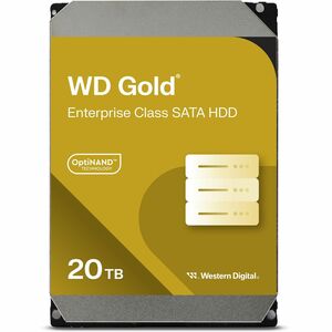 WD Gold WD202KRYZ 20 TB Hard Drive - 3.5" Internal - SATA (SATA/600) - Conventional Magnetic Recording (CMR) Method