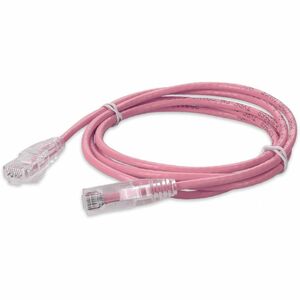 AddOn 10ft Pink CAT6A Slim PVC Ethernet Cable Snagless Clear-Claw RJ-45 M/M CAT 6A