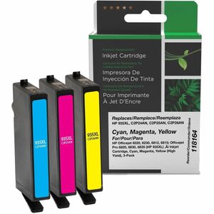 Clover Imaging Remanufactured High Yield Cyan, Magenta, Yellow Ink Cartridges for HP 935XL (F6U05BN) 3-Pack