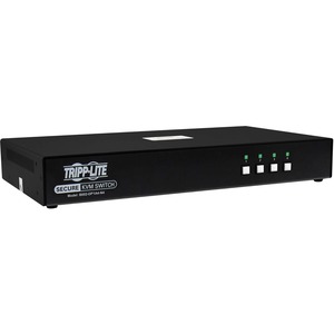 Tripp Lite Secure KVM Switch, 4-Port, Single Head, DisplayPort to DisplayPort, 4K, NIAP PP4.0, Audio, TAA