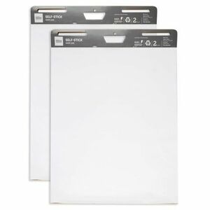 Easel Pads, 27 x 34, 50 Sheets, 30% Recycled, White, Pack Of 2