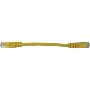 Tripp Lite Cat6a 10G Snagless Molded UTP Ethernet Cable (RJ45 M/M), PoE, Yellow, 6 in. (15 cm)