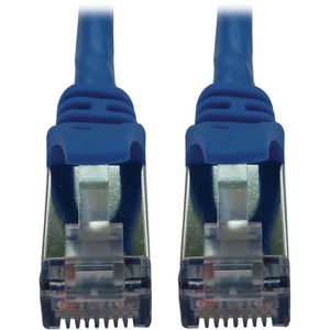 Tripp Lite Cat6a 10G Snagless Shielded Slim STP Ethernet Cable (RJ45 M/M), PoE, Blue, 15 ft. (4.6 m)