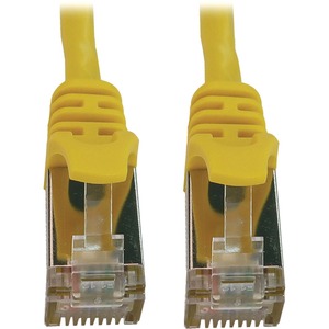 Tripp Lite Cat6a 10G Snagless Shielded Slim STP Ethernet Cable (RJ45 M/M), PoE, Yellow, 15 ft. (4.6 m)