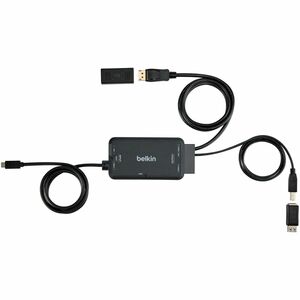 Belkin TAA KVM Dock USB-C to (1) DP/USB-B Cables w/ RJ45 and Power