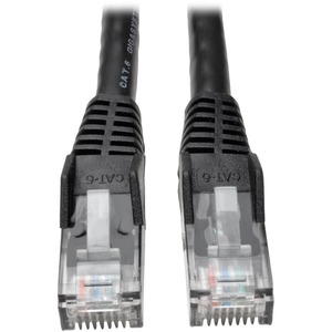 Tripp Lite Cat6 Gigabit Snagless Molded (UTP) Ethernet Cable (RJ45 M/M) PoE Black 3 ft. (0.91 m)