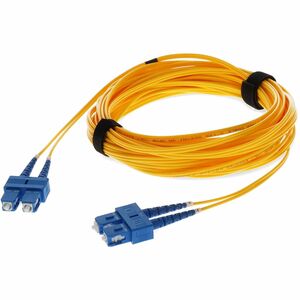 AddOn 9m SC to SC Yellow OS2 Duplex OFNR (Riser-Rated) TAA SMF (Single Mode) Fiber Patch Cable, 9/125