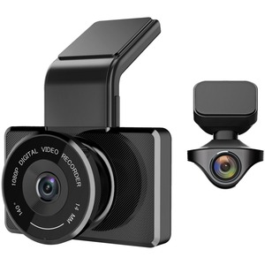 myGEKOgear by Adesso Orbit 950 1080p Front + Rear Full HD Dash Camera with GPS Logging, APP for Instant Video Access, Wide Angle View, Driver Assist Features, 16GB SD Card Included, G-Sensor