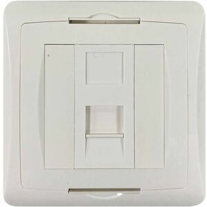 Tripp Lite 1-Port UK-Style Wall Plate, Unloaded Shuttered Module, White