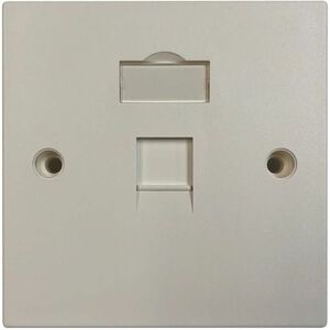 Tripp Lite 1-Port UK-Style Keystone Wall Plate, Unloaded Shuttered Module, White