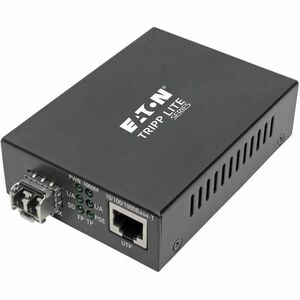 Tripp Lite Gigabit Multimode Fiber to Ethernet Media Converter, PoE+ - International Power Cables, 10/100/1000 LC, 850 nm, 550 m (1,804 ft.)