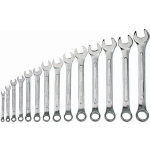 Pittsburgh Raised Panel SAE Combination Wrench Set, 14 Piece