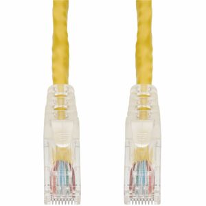 AddOn 7ft Yellow CAT6A PVC Ethernet Cable Snagless Easy Clear Boot TAA RJ-45 M/M CAT 6A