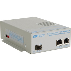 Omnitron Systems OmniConverter 10GPoEBT/S 9192-0-12-1W Transceiver/Media Converter