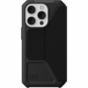Urban Armor Gear Metropolis Carrying Case (Folio) Apple iPhone 14 Pro Smartphone, Card - Kevlar Black
