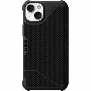 Urban Armor Gear Metropolis Carrying Case (Folio) Apple iPhone 14 Plus Smartphone, Card - Kevlar Black